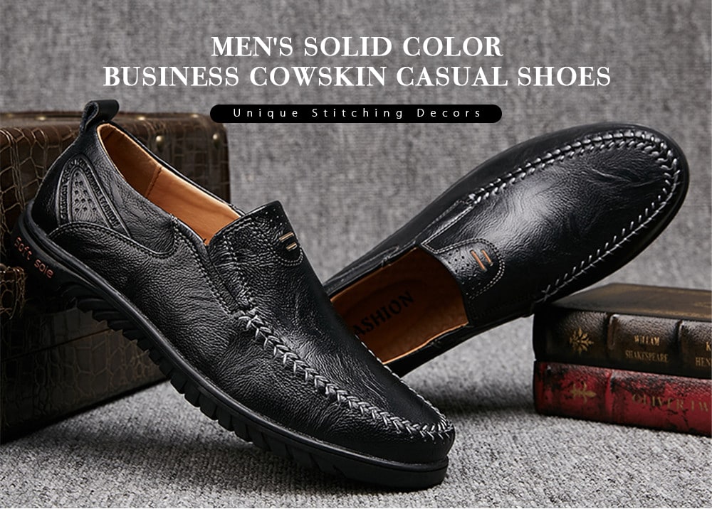 Split Leather Men Casual Shoes Fashion Top Quality Driving Moccasins- Black EU 40 Split Leather Men Casual Shoes Fashion Top Quality Driving Moccasins- Black EU 40