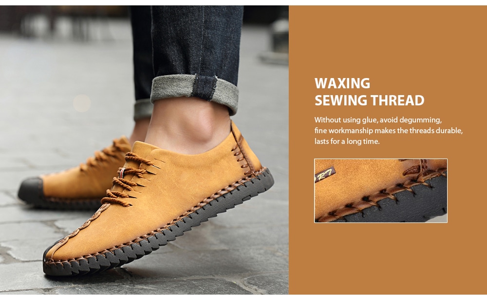 Men's British Style Outdoor Fashion Lace-up Casual Shoes- Dark Khaki EU 44 Men's British Style Outdoor Fashion Lace-up Casual Shoes- Dark Khaki EU 44