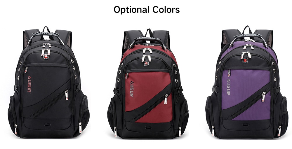 AUGUR Large Capacity Durable Oxford Backpack for Men- Black AUGUR Large Capacity Durable Oxford Backpack for Men- Black