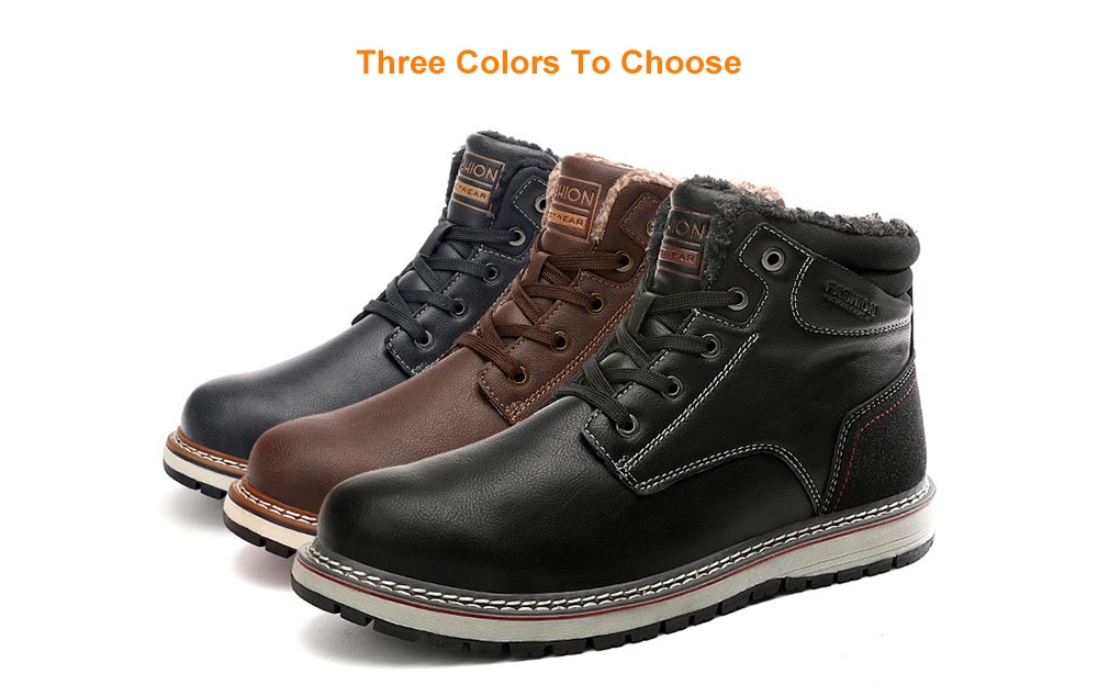 SENBAO Men's Winter Plus Velvet High-top Boots Outdoor Keep Warm Shoes- Deep Brown EU 42 SENBAO Men's Winter Plus Velvet High-top Boots Outdoor Keep Warm Shoes- Deep Brown EU 42