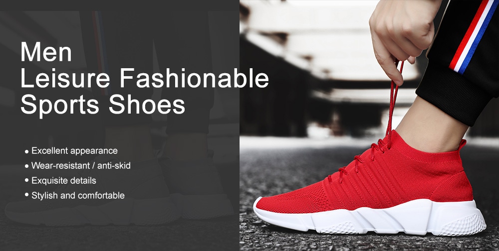 Men Leisure All-match Fashionable Sports Shoes - White EU 45 Men Leisure All-match Fashionable Sports Shoes - White EU 45