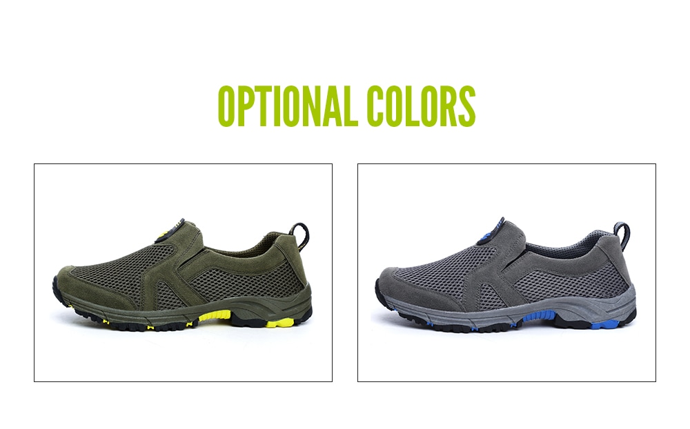 Men's Shoes Breathable Mesh Outdoor Non-slip Leisure Sports- Gray EU 43 Men's Shoes Breathable Mesh Outdoor Non-slip Leisure Sports- Gray EU 43